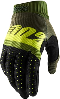 100% - Guanto RIDEFIT Army Green/ Fluo Lime/Fatigue