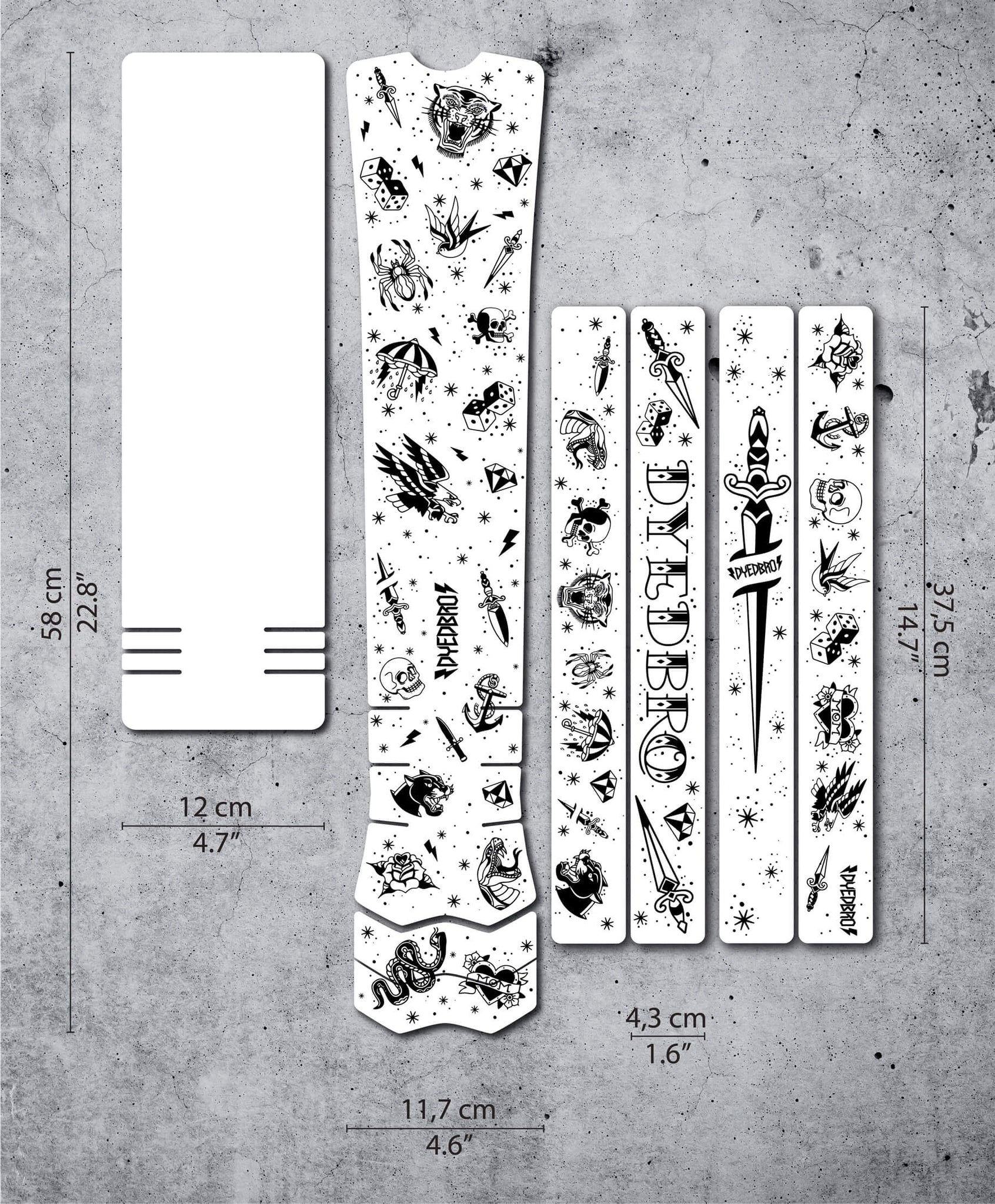 DYEDBRO - Protezione telaio E-BIKE OLD SCHOOL TATTOO