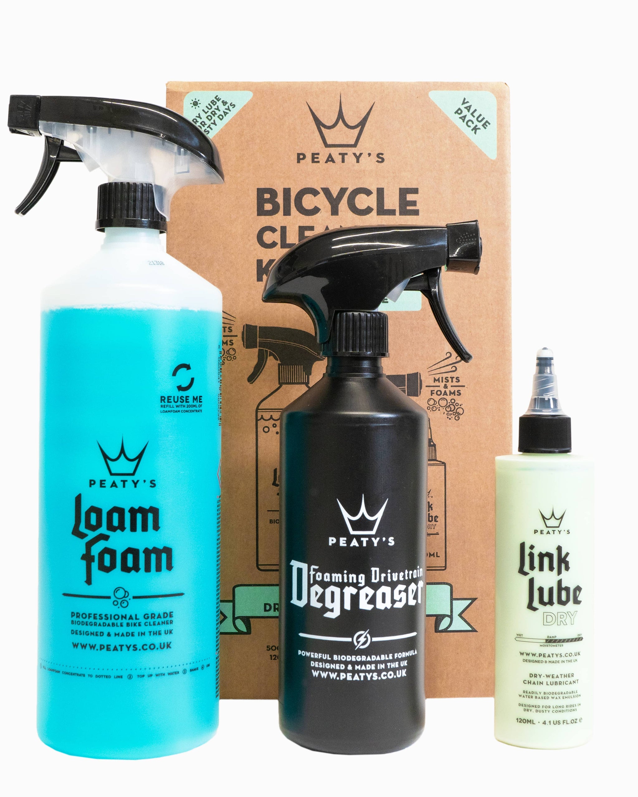 Peaty's - Gift Pack - Wash Degrease Lubricate (Dry Lube)