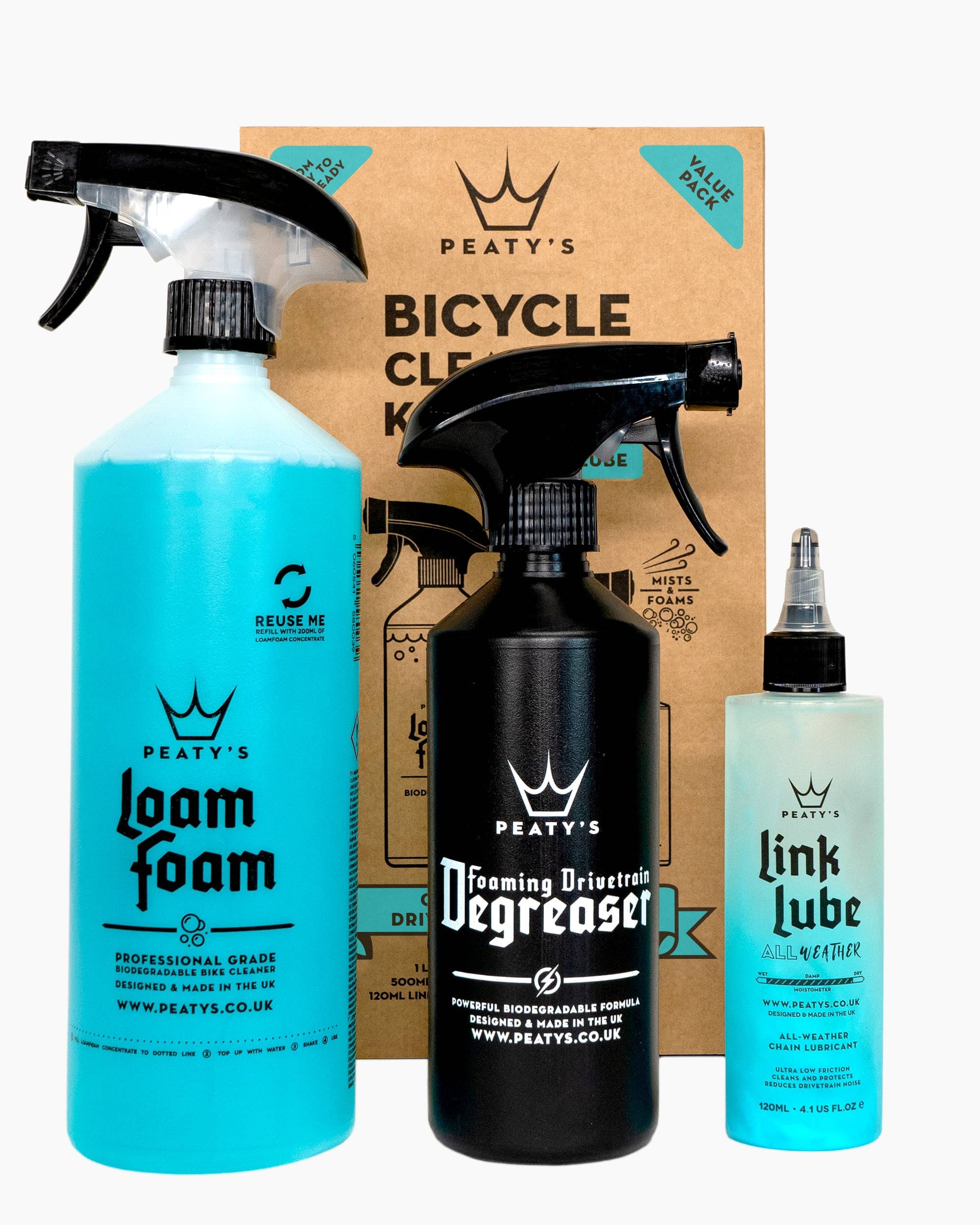 Peaty's - Gift Pack - Wash Degrease Lubricate (All-Weather Lube)