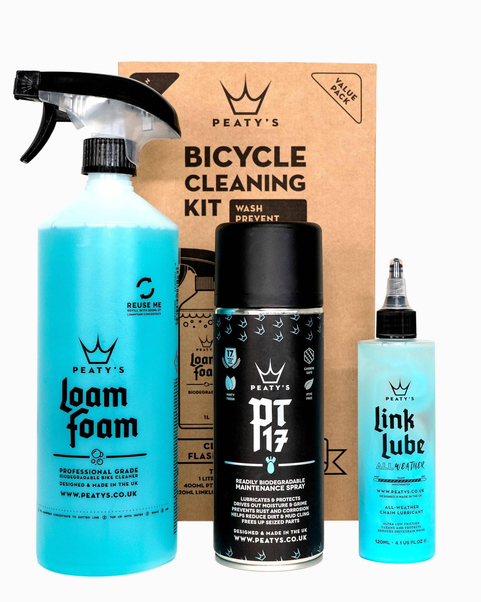 Peaty's - Gift Pack - Wash Prevent Lubricate
